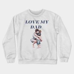 this dad loves his triplets Crewneck Sweatshirt